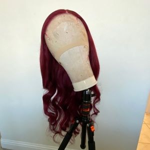 Red Virgin Hair Human Hair Wig